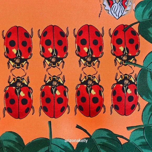 Rare Echo Silk Bug Scarf Insect Beetle Scarf Entomology Hand Rolled - Picture 14 of 16